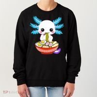 Kawaii Axolotl Eating Ramen Noodles Teens Women's Sweatshirt thumb 0