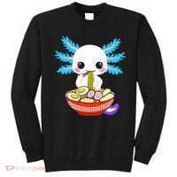 Kawaii Axolotl Eating Ramen Noodles Teens Sweatshirt thumb 0