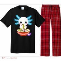 Kawaii Axolotl Eating Ramen Noodles Teens Pajama Set thumb 0