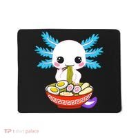 Kawaii Axolotl Eating Ramen Noodles Teens Mousepad thumb 0