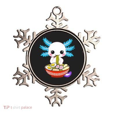 Kawaii Axolotl Eating Ramen Noodles Teens Ornament