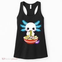 Kawaii Axolotl Eating Ramen Noodles Teens Women's Tank Top thumb 0