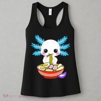 Kawaii Axolotl Eating Ramen Noodles Teens Women's Tank Top thumb 3