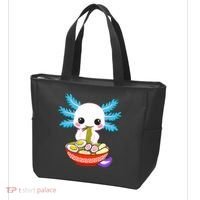 Kawaii Axolotl Eating Ramen Noodles Teens Tote Bag thumb 3