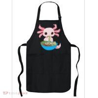 Kawaii Axolotl Eating Ra Noodles Anime  Apron thumb 0