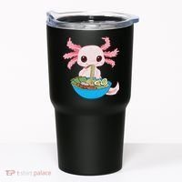 Kawaii Axolotl Eating Ra Noodles Anime  Tumbler thumb 0