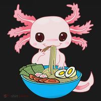Kawaii Axolotl Eating Ra Noodles Anime  Women's Tank Top thumb 5