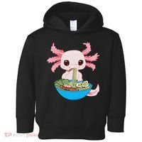 Kawaii Axolotl Eating Ra Noodles Anime  Toddler Hoodie thumb 0