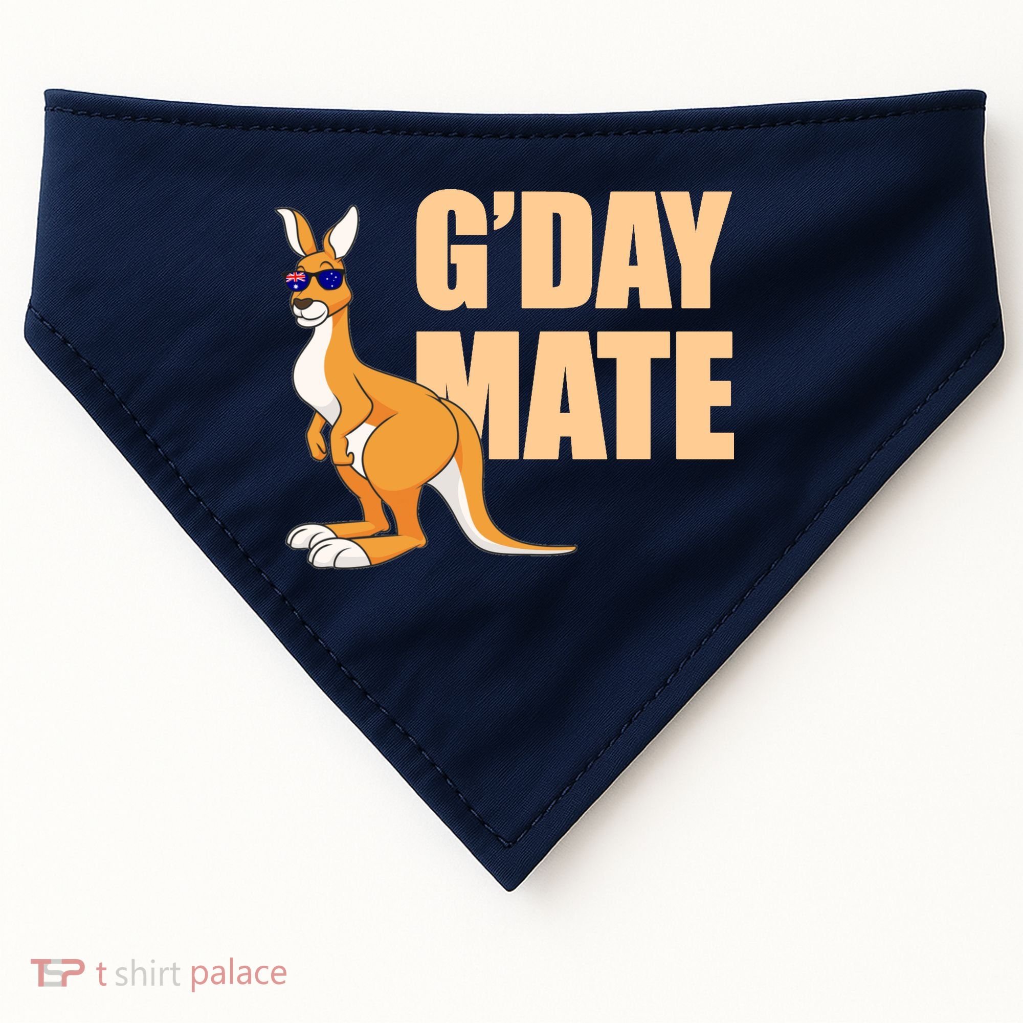 Kangaroo Australia G'Day Mate Australian Symbol USA-Made Doggie Bandana