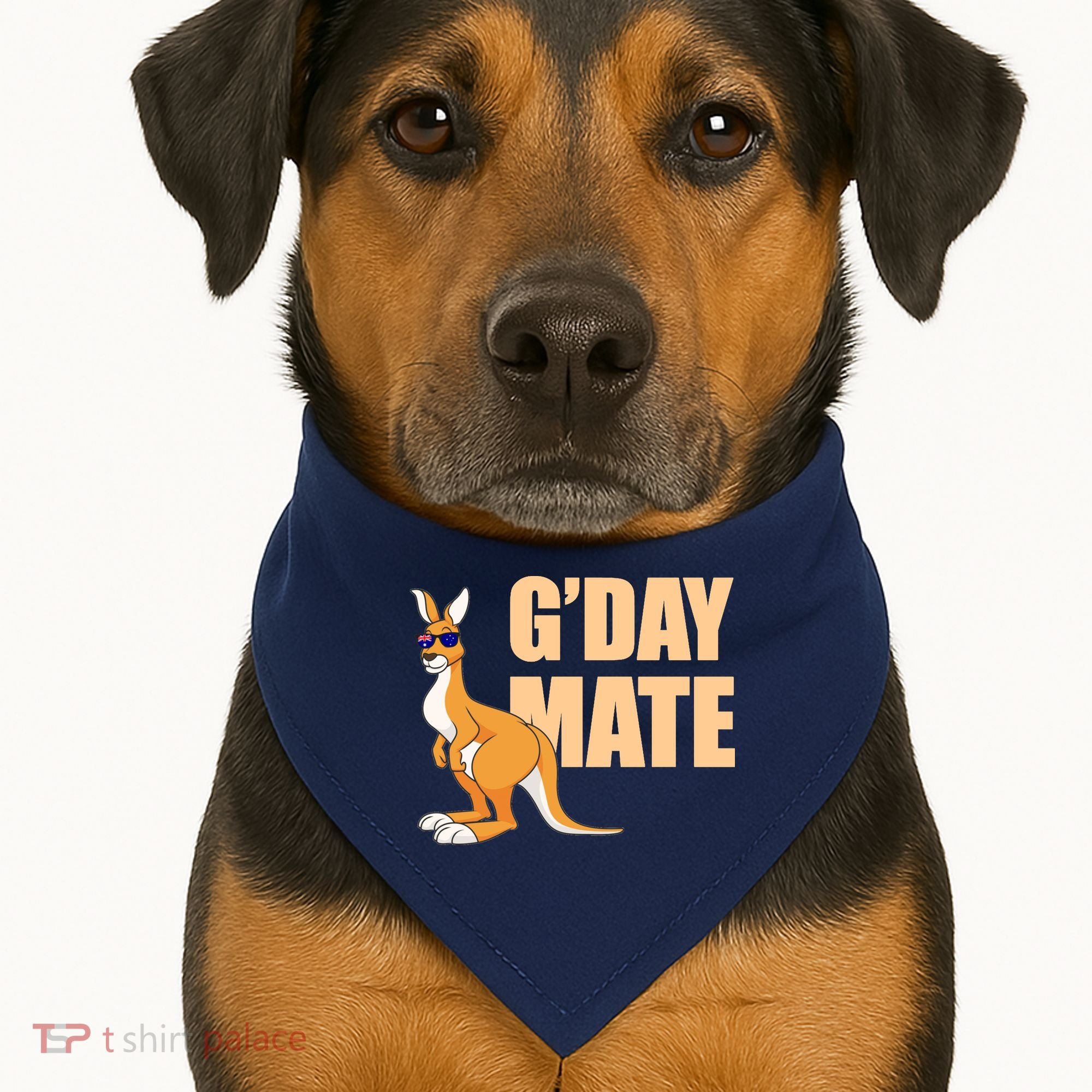 Kangaroo Australia G'Day Mate Australian Symbol USA-Made Doggie Bandana