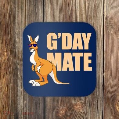 Kangaroo Australia G'Day Mate Australian Symbol Coaster
