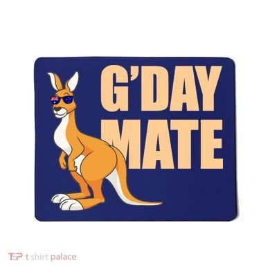 Kangaroo Australia G'Day Mate Australian Symbol Mousepad