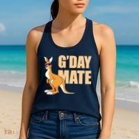 Kangaroo Australia G'Day Mate Australian Symbol Women's Tank Top thumb 2