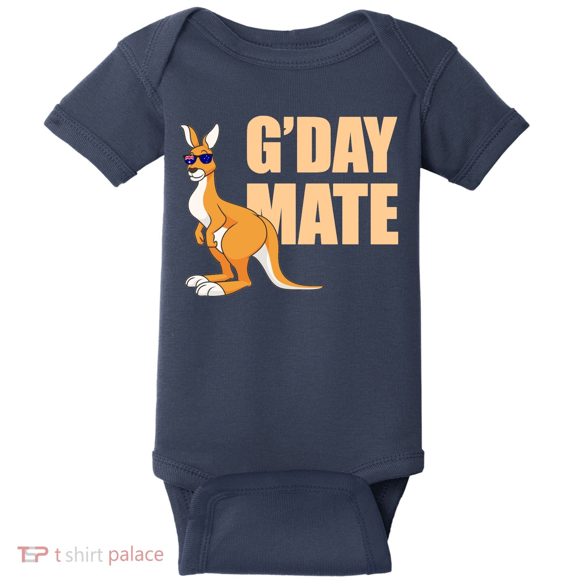 Kangaroo Australia G'Day Mate Australian Symbol Baby Bodysuit