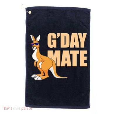 Kangaroo Australia G'Day Mate Australian Symbol Golf Towel