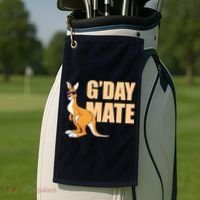Kangaroo Australia G'Day Mate Australian Symbol Golf Towel thumb 2