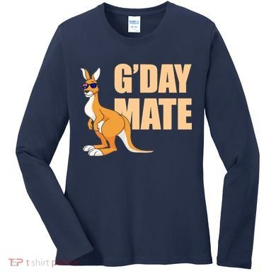 Kangaroo Australia G'Day Mate Australian Symbol Women's Long Sleeve Shirt