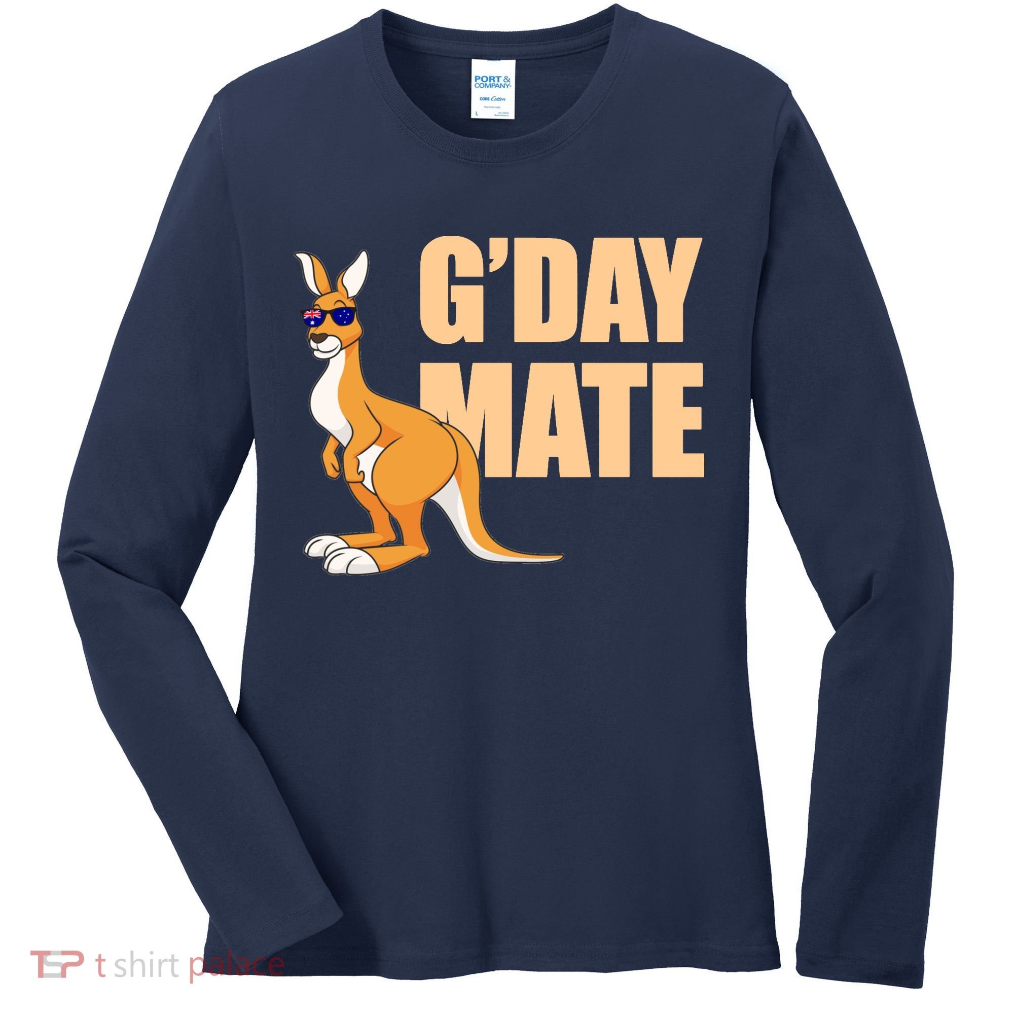Kangaroo Australia G'Day Mate Australian Symbol Women's Long Sleeve Shirt