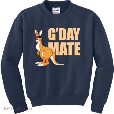 Kangaroo Australia G'Day Mate Australian Symbol Kids Sweatshirt