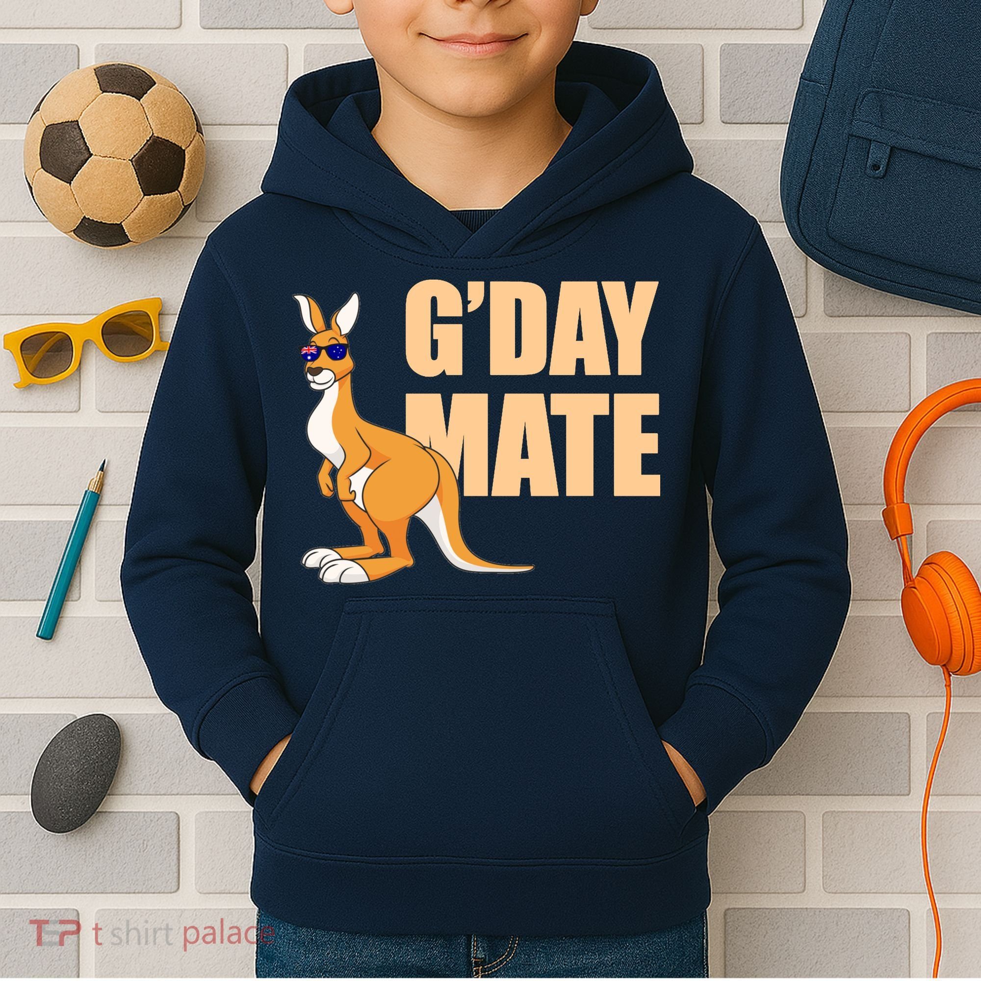 Kangaroo Australia G'Day Mate Australian Symbol Kids Hoodie