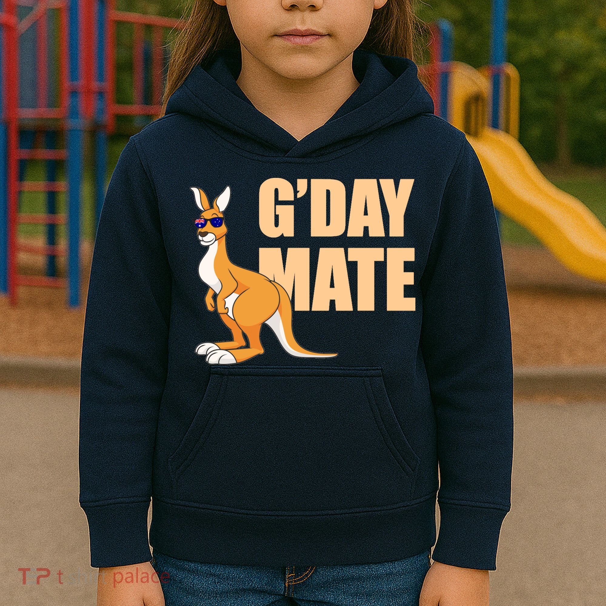 Kangaroo Australia G'Day Mate Australian Symbol Kids Hoodie