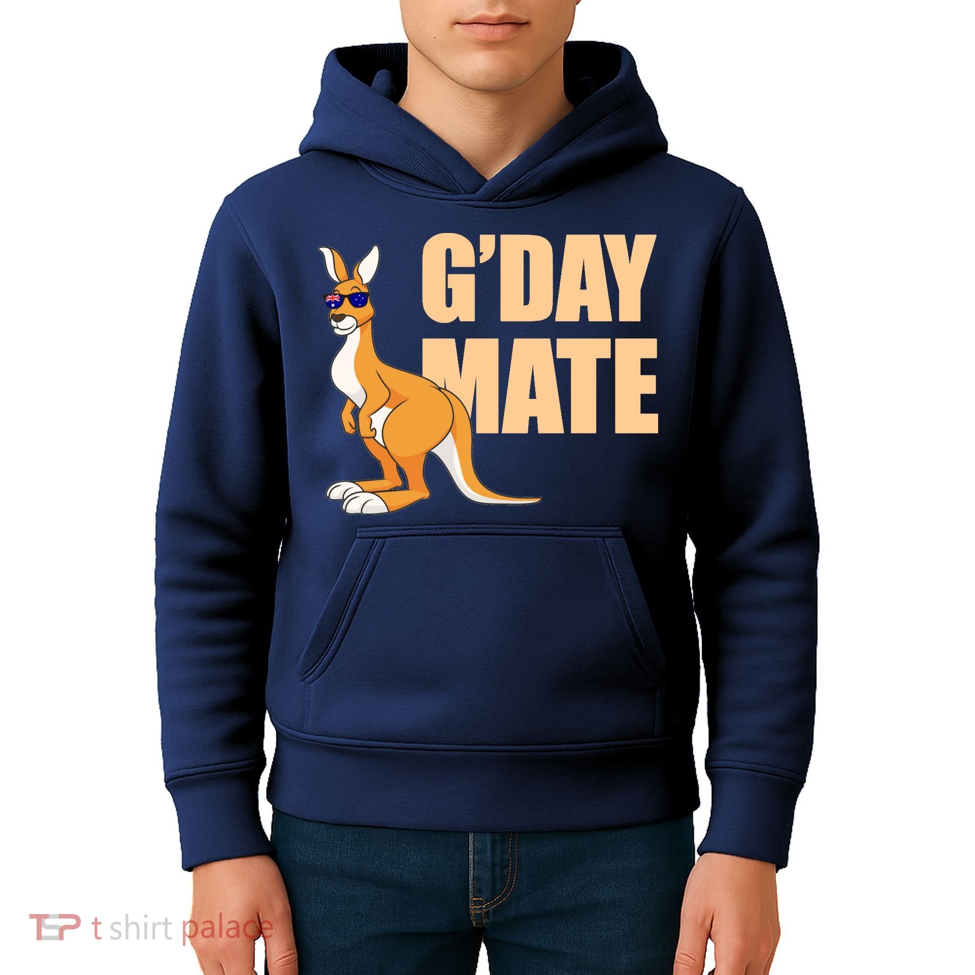 Kangaroo Australia G'Day Mate Australian Symbol Kids Hoodie