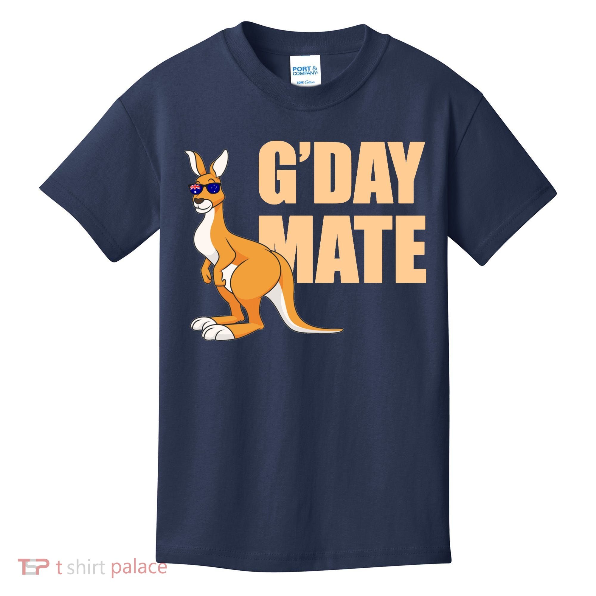 Kangaroo Australia G'Day Mate Australian Symbol Kids T-Shirt