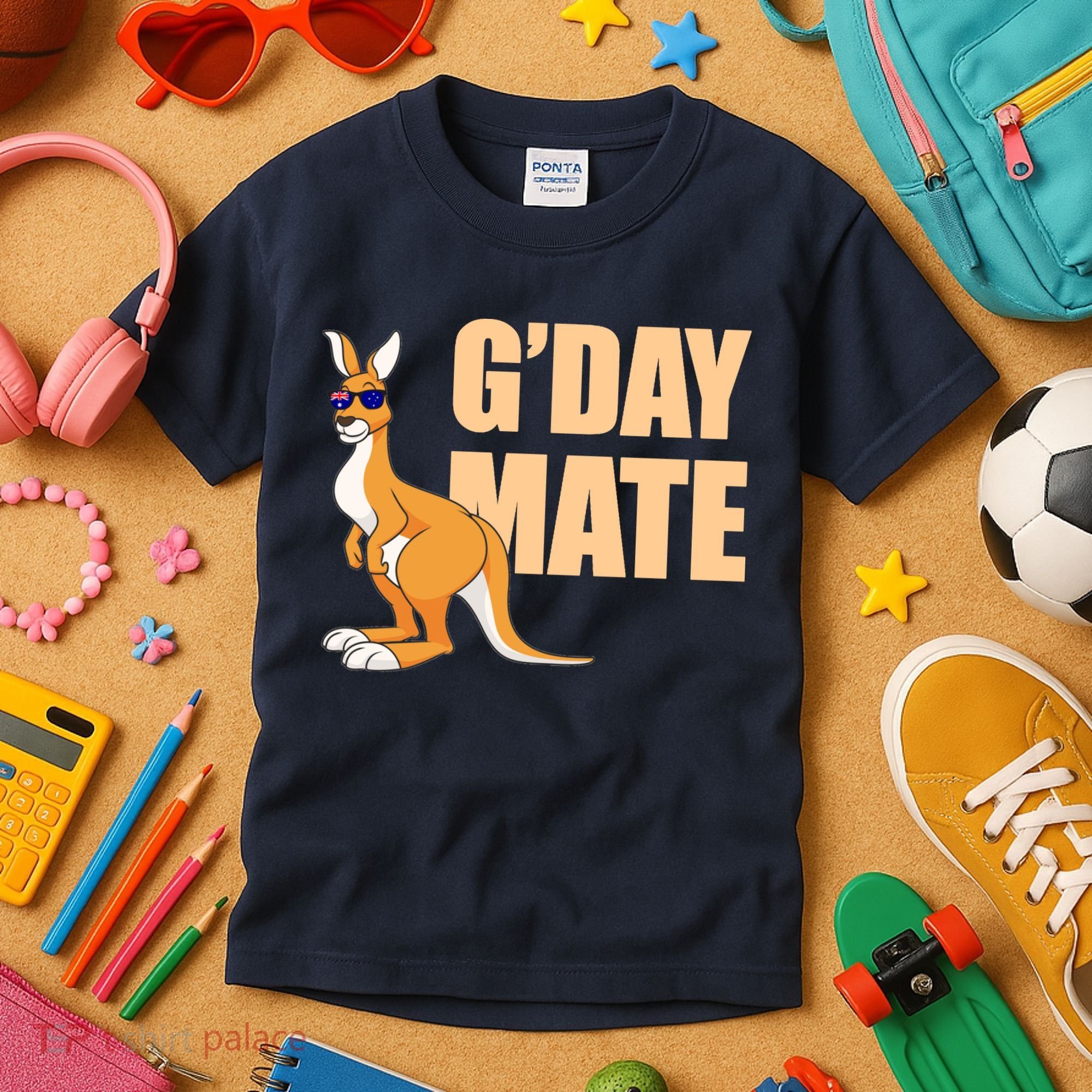 Kangaroo Australia G'Day Mate Australian Symbol Kids T-Shirt