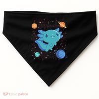 Kawaii Axolotl In Space With Planets Cute Japanese Science USA-Made Doggie Bandana thumb 0