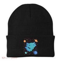 Kawaii Axolotl In Space With Planets Cute Japanese Science Beanie thumb 0