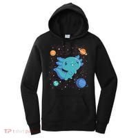 Kawaii Axolotl In Space With Planets Cute Japanese Science Women's Hoodie thumb 0