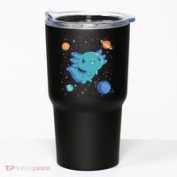 Kawaii Axolotl In Space With Planets Cute Japanese Science Tumbler thumb 0