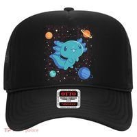Kawaii Axolotl In Space With Planets Cute Japanese Science Hat thumb 0