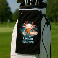 Kawaii Axolotl I Axolotl Questions Funny Axolotl Lover Golf Towel thumb 2