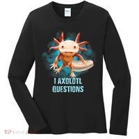 Kawaii Axolotl I Axolotl Questions Funny Axolotl Lover Women's Long Sleeve Shirt thumb 0