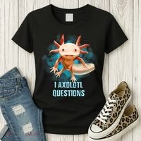 Kawaii Axolotl I Axolotl Questions Funny Axolotl Lover Women's T-Shirt thumb 3