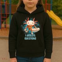Kawaii Axolotl I Axolotl Questions Funny Axolotl Lover Kids Hoodie thumb 3