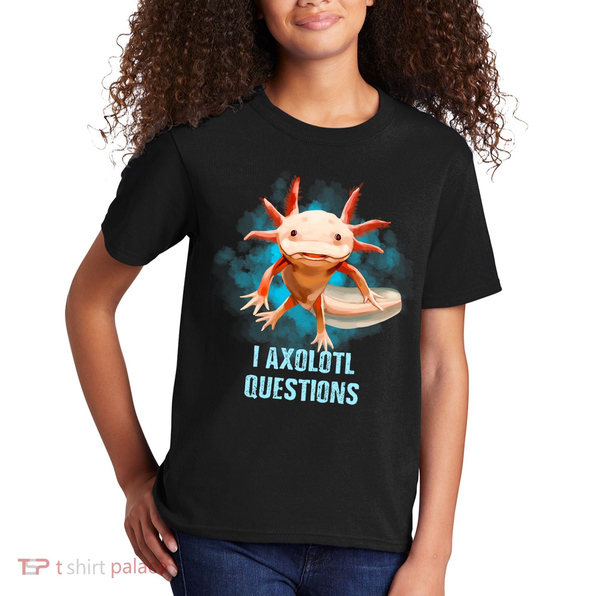 Kawaii Axolotl I Axolotl Questions Funny Axolotl Lover Kids T-Shirt