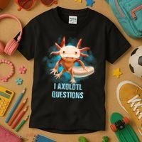 Kawaii Axolotl I Axolotl Questions Funny Axolotl Lover Kids T-Shirt thumb 3