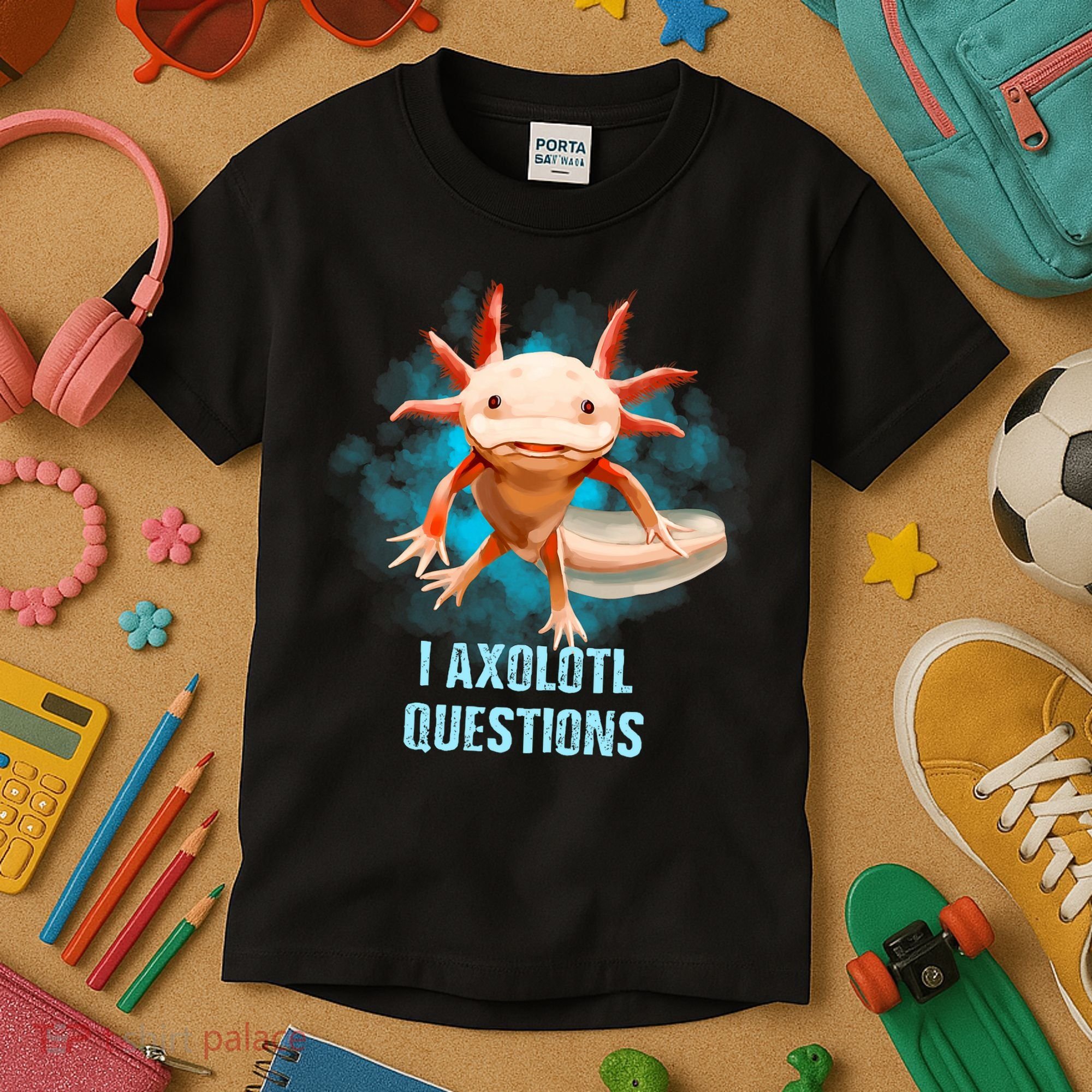 Kawaii Axolotl I Axolotl Questions Funny Axolotl Lover Kids T-Shirt