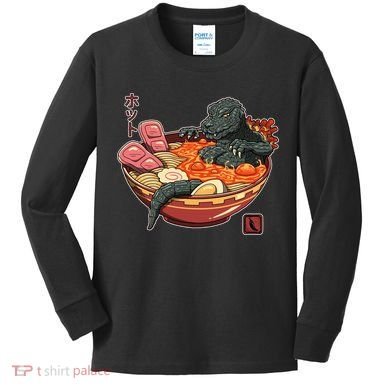 Kaiju Lava Ramen Kids Long Sleeve Shirt