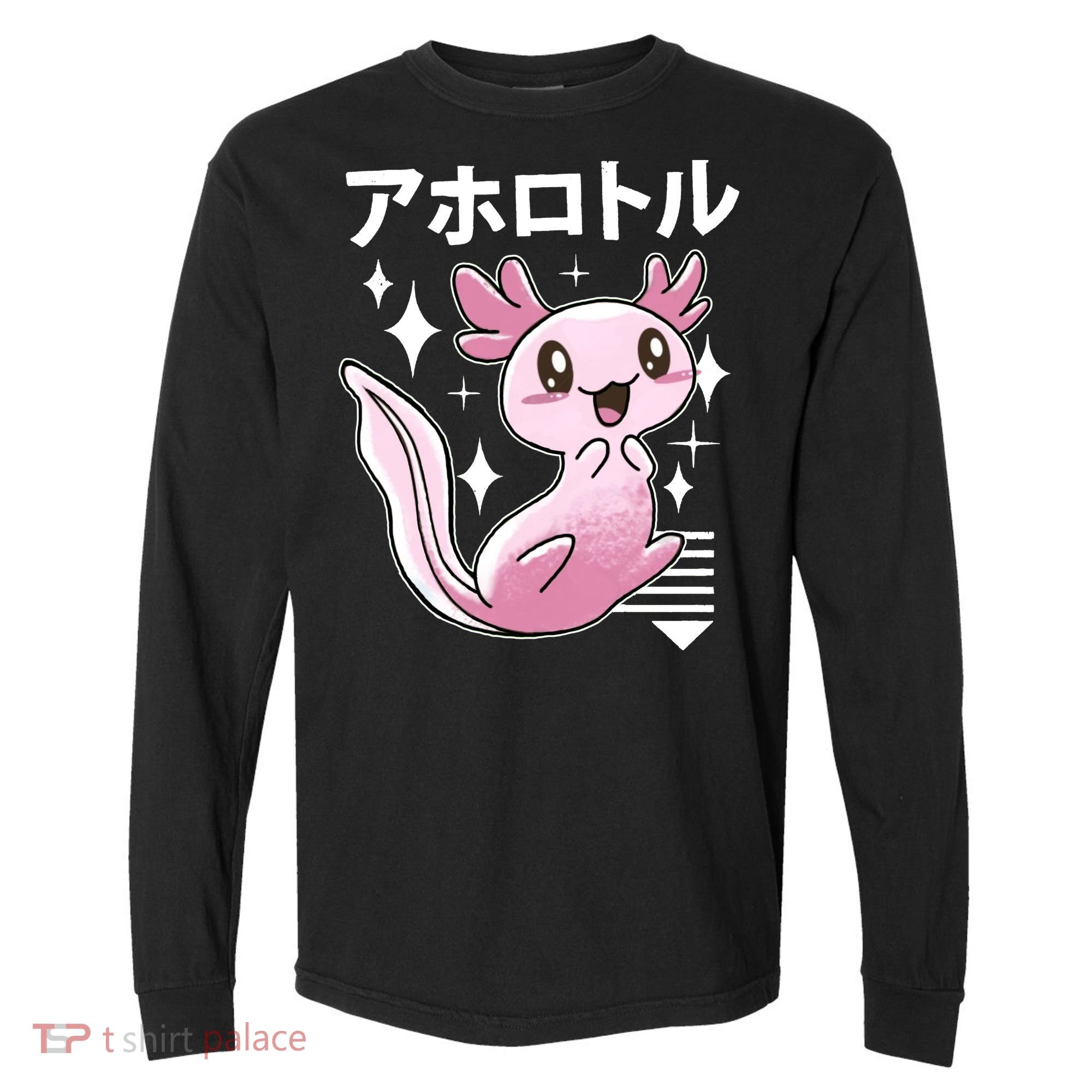 Kawaii Axolotl Comfort Colors Heavyweight Long Sleeve T-Shirt
