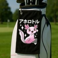 Kawaii Axolotl Golf Towel thumb 2
