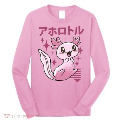 Kawaii Axolotl Long Sleeve Shirt