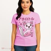 Kawaii Axolotl Women's T-Shirt thumb 4
