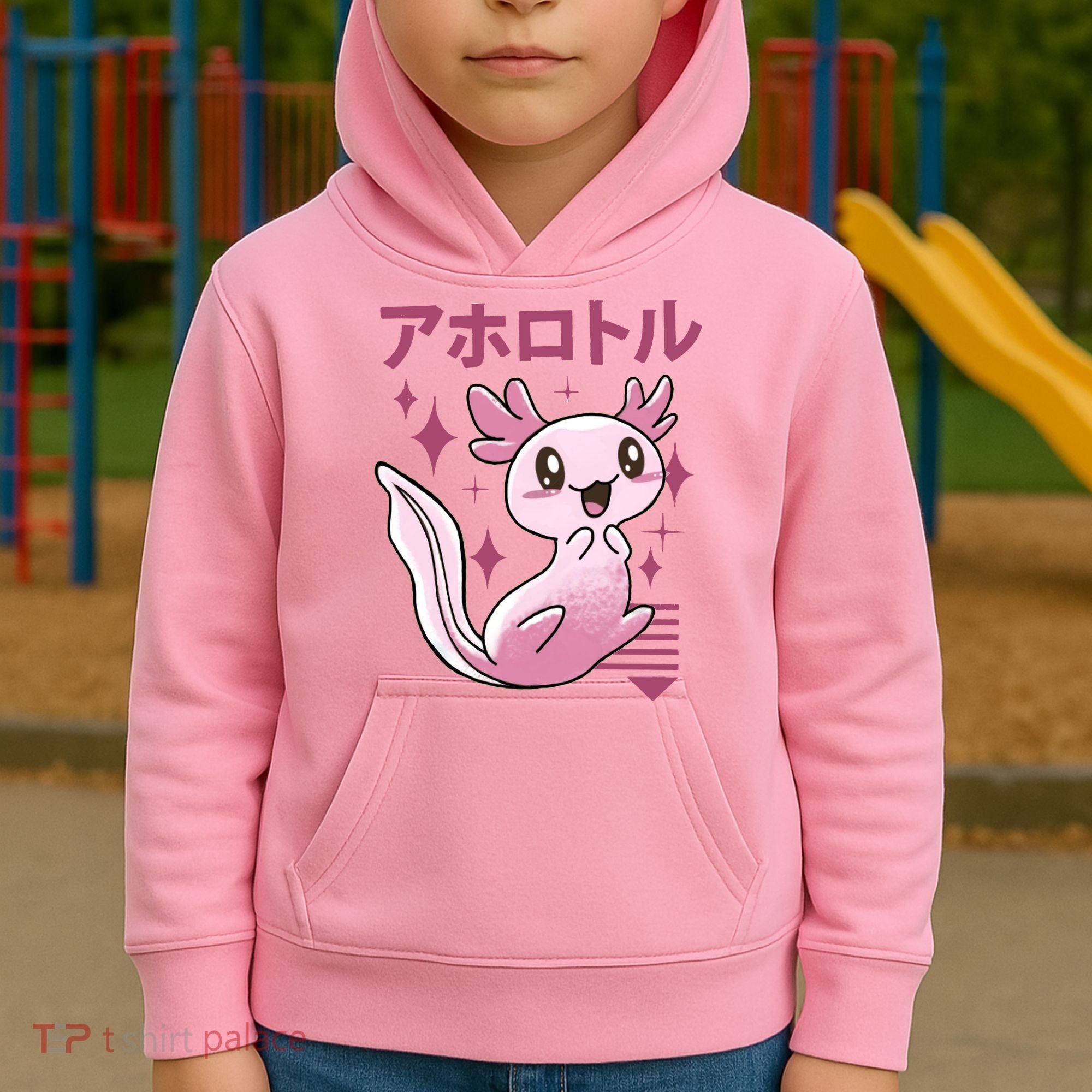 Kawaii Axolotl Kids Hoodie