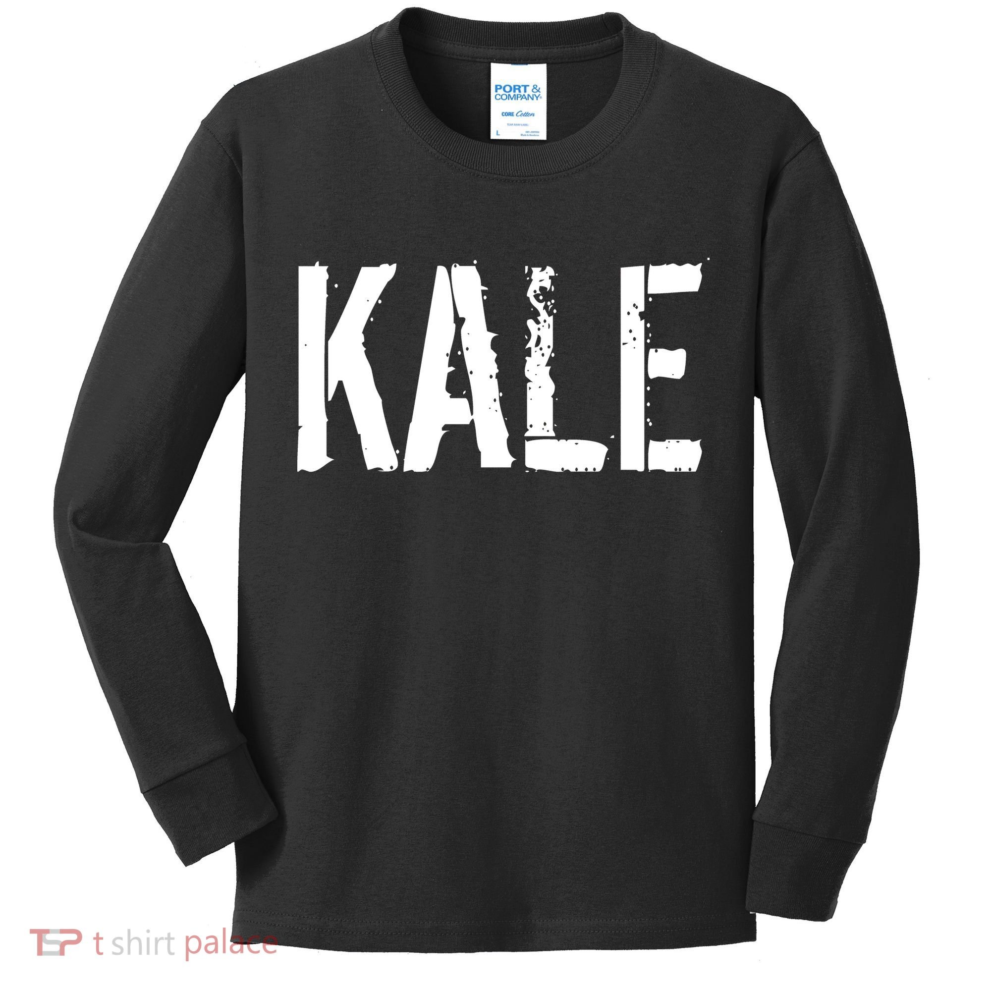 Kale Vegan Vegetarian Funny Parody Kids Long Sleeve Shirt