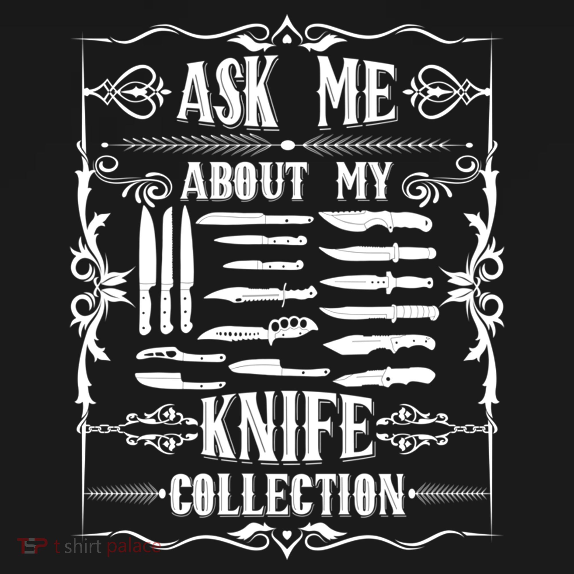 Knifeaholic Ask Me About My Knife Collection Knife Collector Great Gift Ladies PosiCharge Competitor Racerback Tank