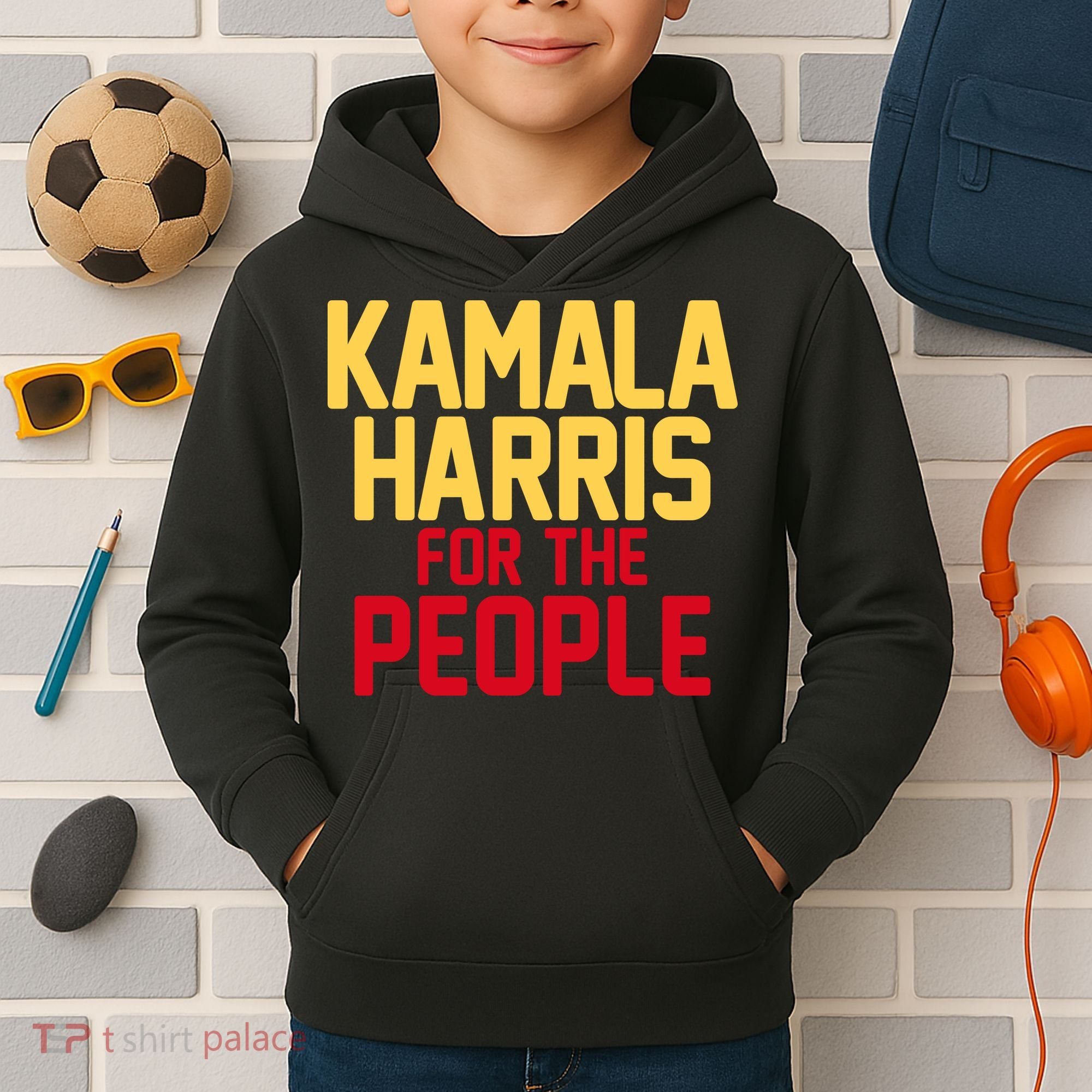 Kamala Harris For The People Kids Hoodie