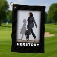 Kamala Harris Herstory Making History Golf Towel thumb 1